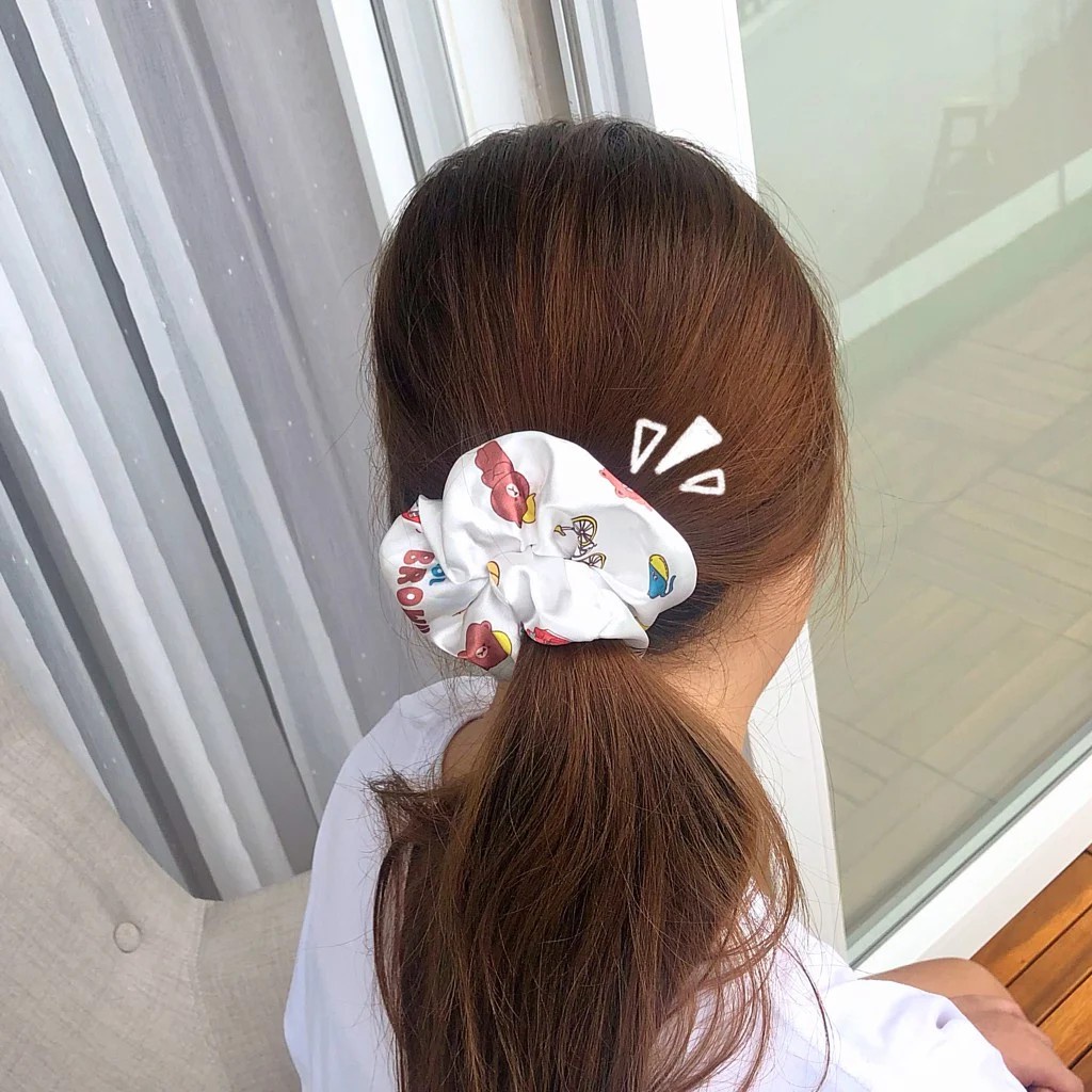 Cột Tóc Vải Scrunchies, Dây Buộc Tóc Scrunchies ( LineFriends ) new