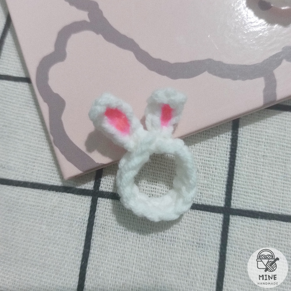 Nhẫn len hình ếch, tai thỏ dễ thương - Nhẫn cặp đôi bạn thân, tình yêu hot trend Hàn Quốc