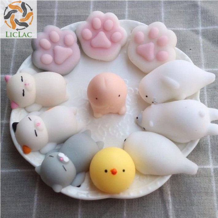 Bộ 16 Con Đồ Chơi Squishy Mochi Siêu Dễ Thương - Đồ Chơi Hình Thú