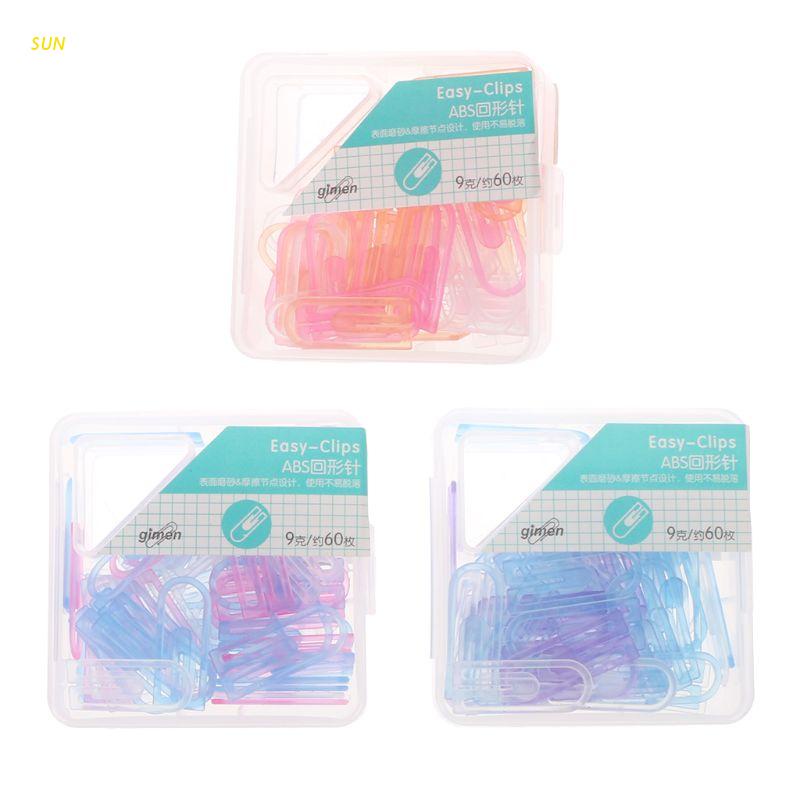 Set 60 kẹp giấy mini màu sắc ngọt ngào dễ thương