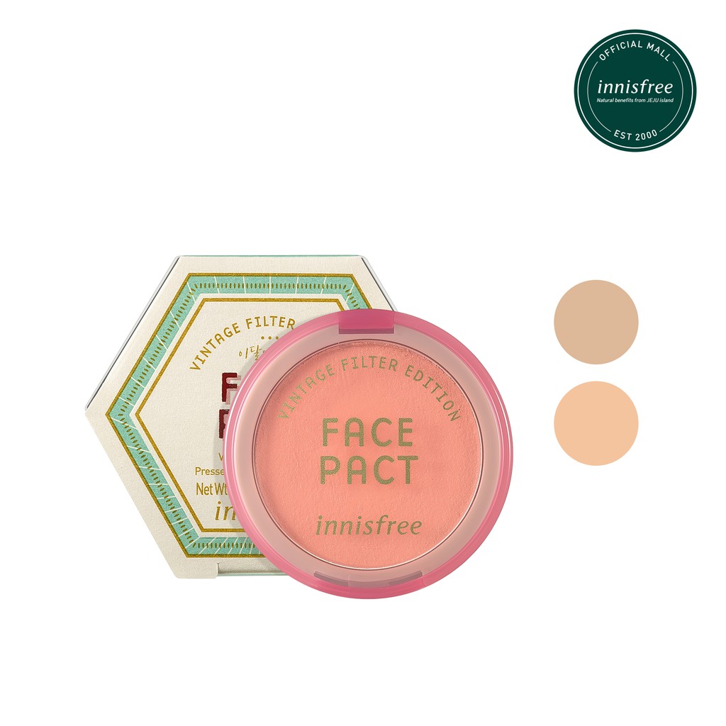 Phấn phủ dạng nén làm mờ lỗ chân lông phiên bản Vintage innisfree Edition Face pact Vintage Filter Blur Pact 3.7 g | BigBuy360 - bigbuy360.vn