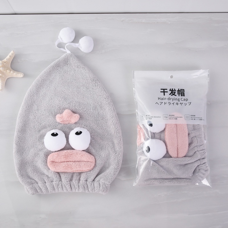 Mũ làm khô tóc thấm hút nước tốt chất lượng cao Khăn Mũ Trùm Đầu Cotton Làm Khô Tóc Siêu Thấm Hút Sau Khi Tắm Cho