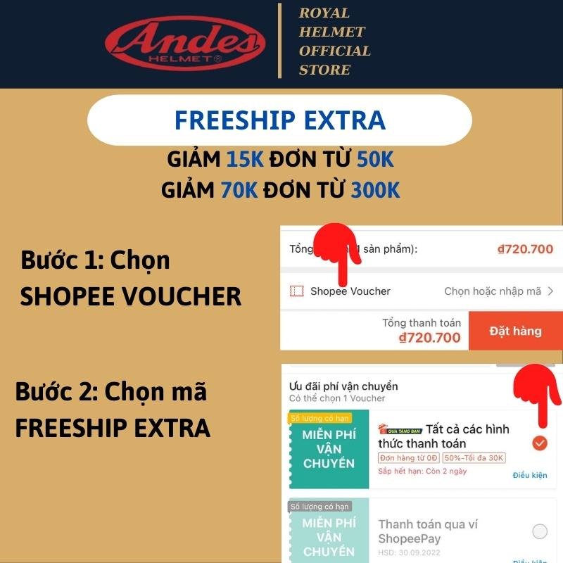 Mũ bảo hiểm nửa đầu Andes có kính âm 139 đi xe máy cho nam và nữ