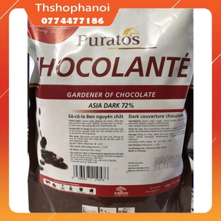 Socola Hạt Nút Đen 72% puratos gói 1kg