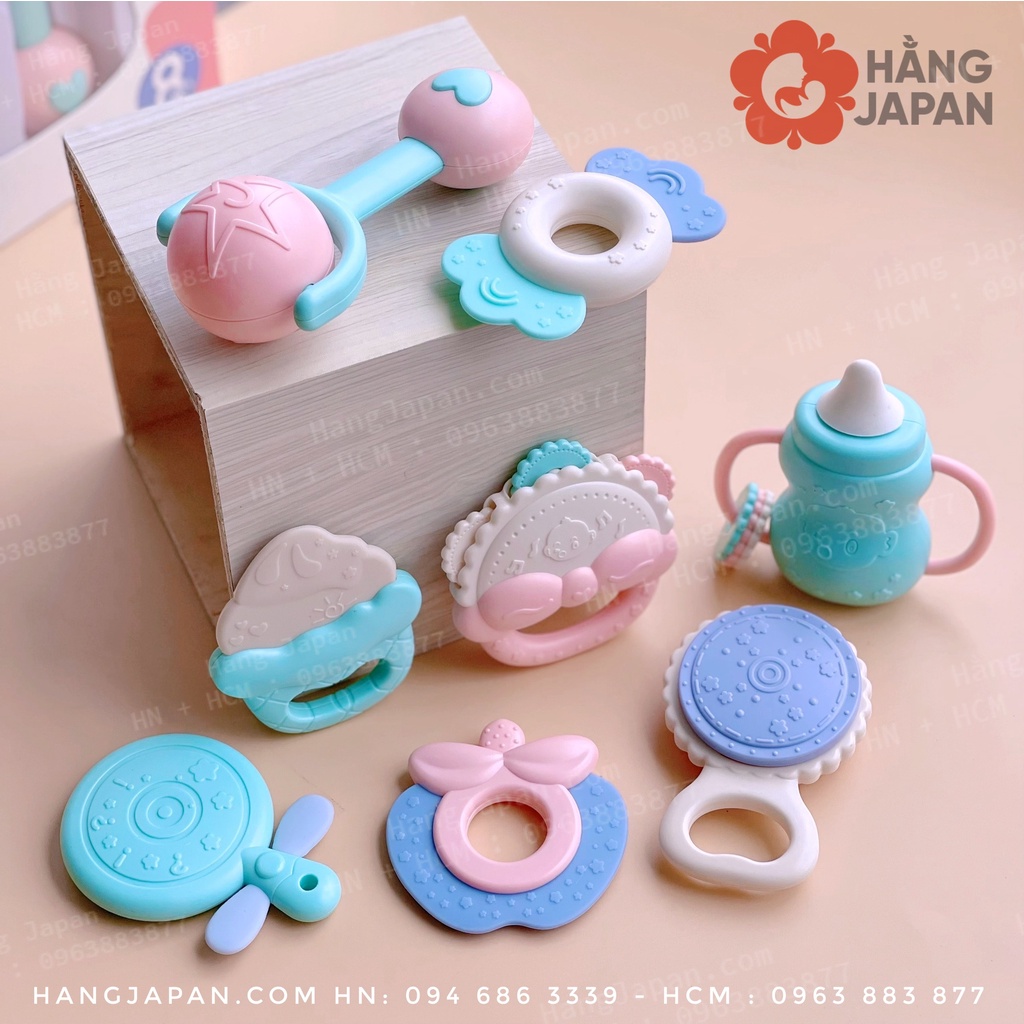 Bộ đồ chơi xúc xắc gặm nướu Rattle Baby 8 món Umoo UM-1051 cho bé