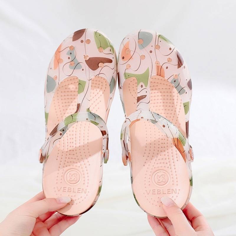Giày đi biển đế dày dặn mềm chống trượt thời trang mùa hè cho nữ 6803 6802 6901 6905