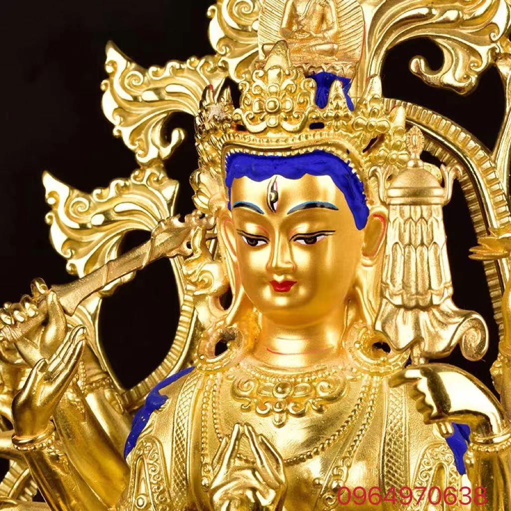 TƯỢNG ĐỒNG TÂY TẠNG - CHUẨN ĐỀ PHẬT MẪU 26CM