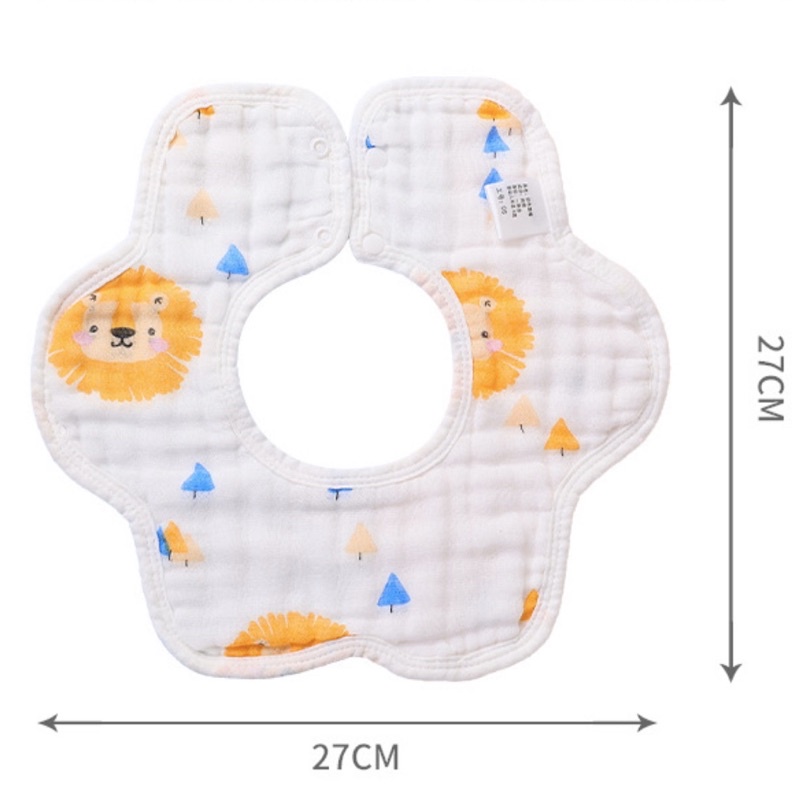 Yếm xoay 360 độ cotton siêu mềm, thấm hút tốt, không bị hở cổ cho bé - Lalababy68