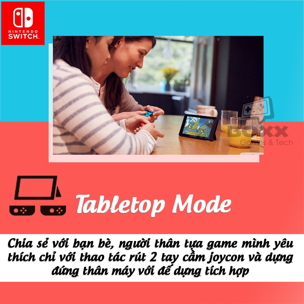 Máy Nintendo Switch V2 Neon Blue và Neon Red Joy‑Con bảo hành 12 tháng kèm quà tặng