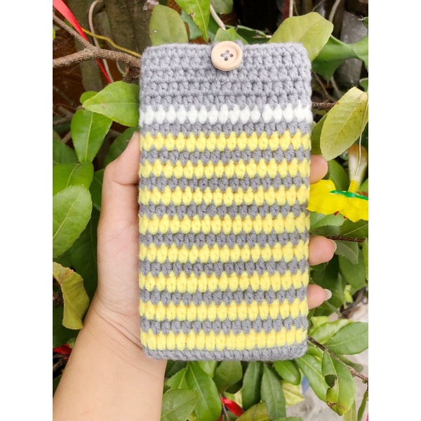 Túi len đựng điện thoại có nút gài 9cmx16,5cm