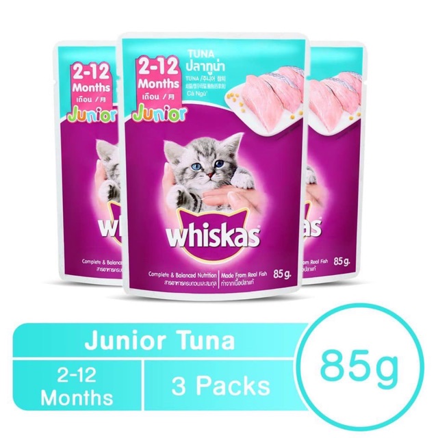 Pate whiskas thức ăn dinh dưỡng cho mèo con 85g