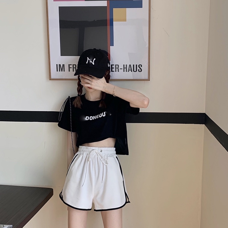 Quần short đùi viền nữ style ulzzang 3 màu đi chơi, mặc nhà chất mềm