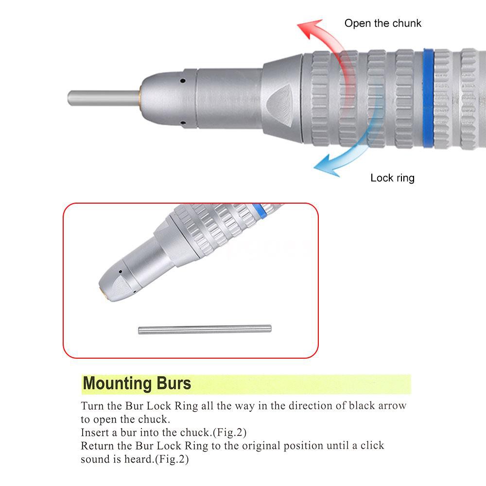 Đầu tay khoan động cơ thẳng kiểu chữ E tốc độ thấp dụng cụ nha khoa điện tử NSK