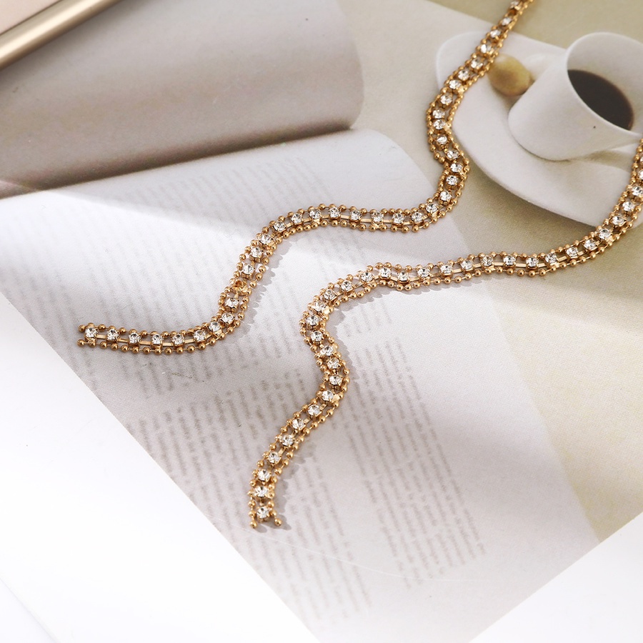 Băng Đô Cài Tóc Dạng Chuỗi Xích Đính Đá Thời Trang Hàn Quốc Cho Nữ