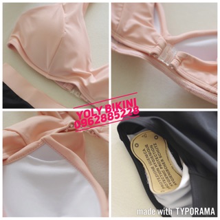 BIKINI HÀN QUỐC NƠ THẮT VAI HỒNG PASTEL