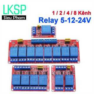 Modul Relay Có Cách Ly Opto Có Cài Mức Kích High/Low (5V-12V-24V)