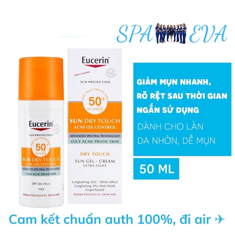 [MẪU MỚI 2021] Kem chống nắng Eucerin Sun Gel-Creme Oil Control Dry Touch cho da nhờn và da mụn