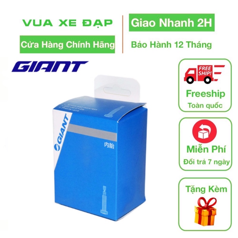 Săm/Ruột xe đạp GIANT 700*23/25C loại dài 80mm , van gạo (FV)