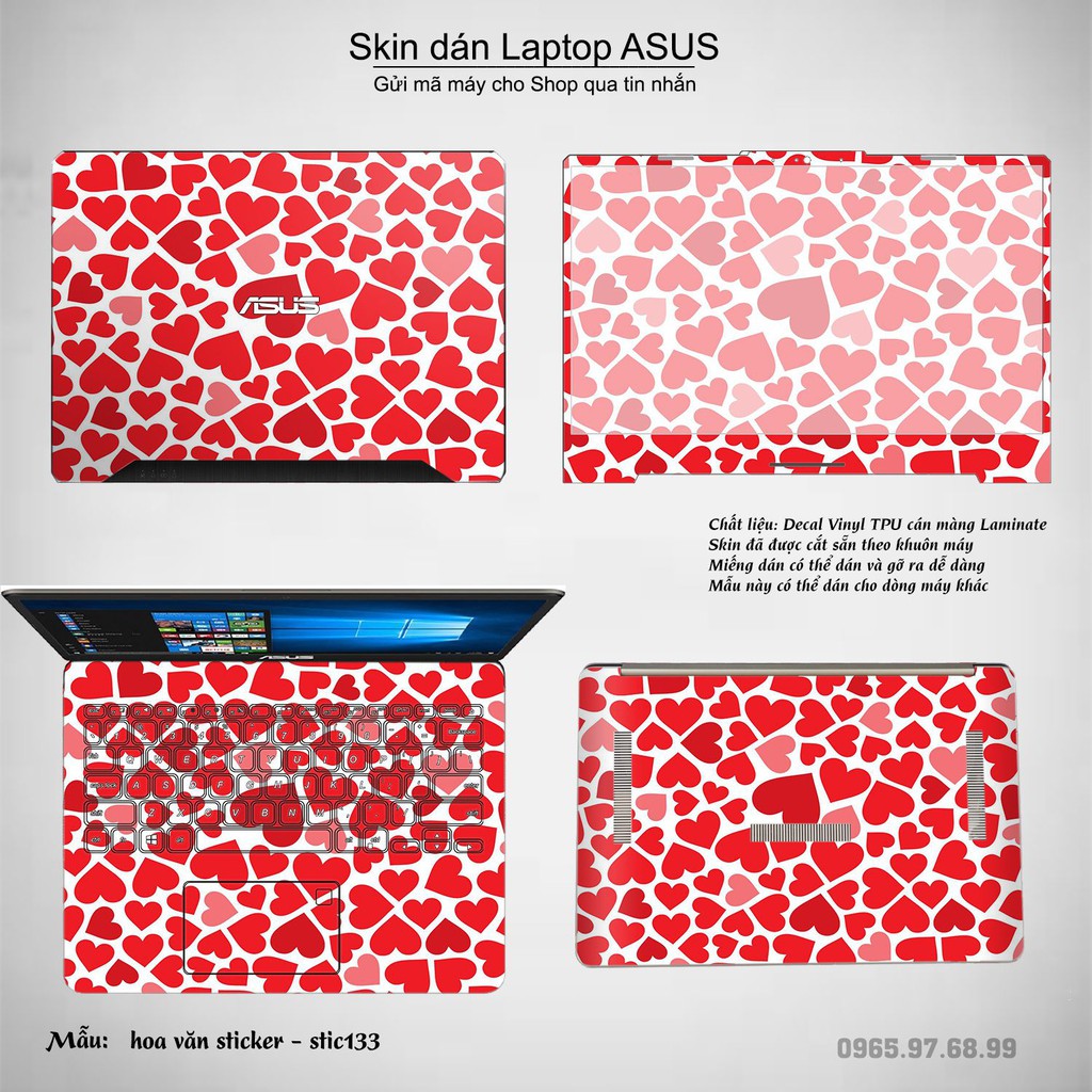 Skin dán Laptop Asus in hình Hoa văn sticker _nhiều mẫu 22 (inbox mã máy cho Shop)