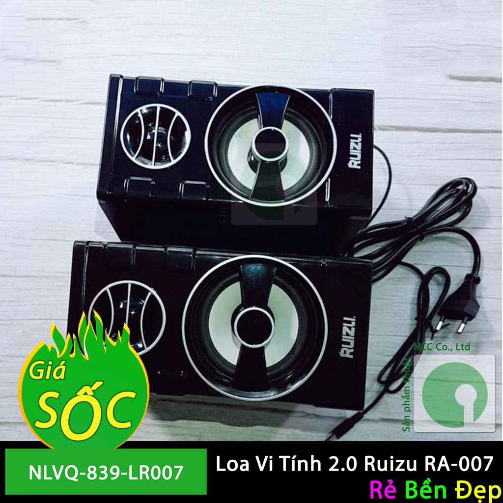 Loa Vi Tính 2.0 Ruizu RA-007 - Âm Thanh Sống Động (Nhiều Màu)