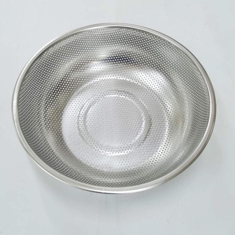 Rổ inox 304 không gỉ siêu bền dùng rửa rau, đựng hoa quả an toàn