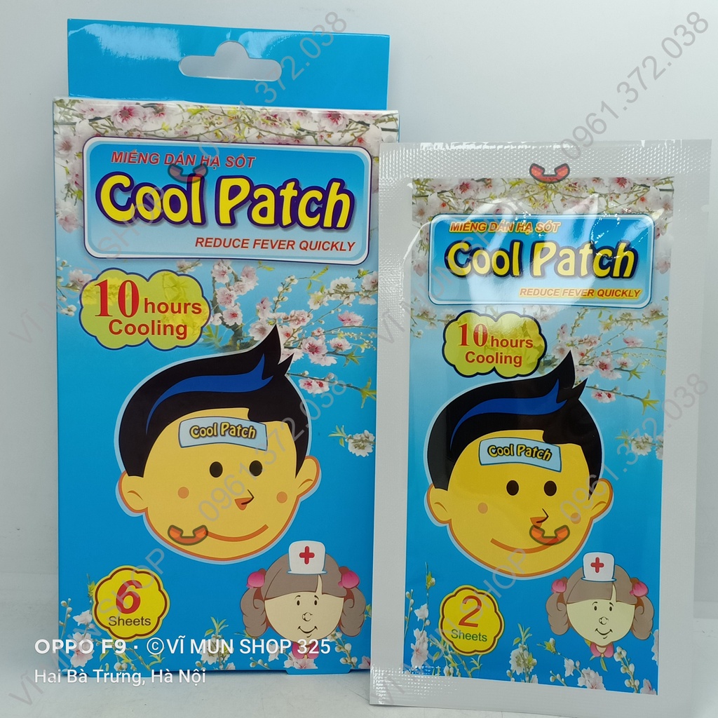 Miếng dán hạ sốt Cool Patch hộp 6 miếng