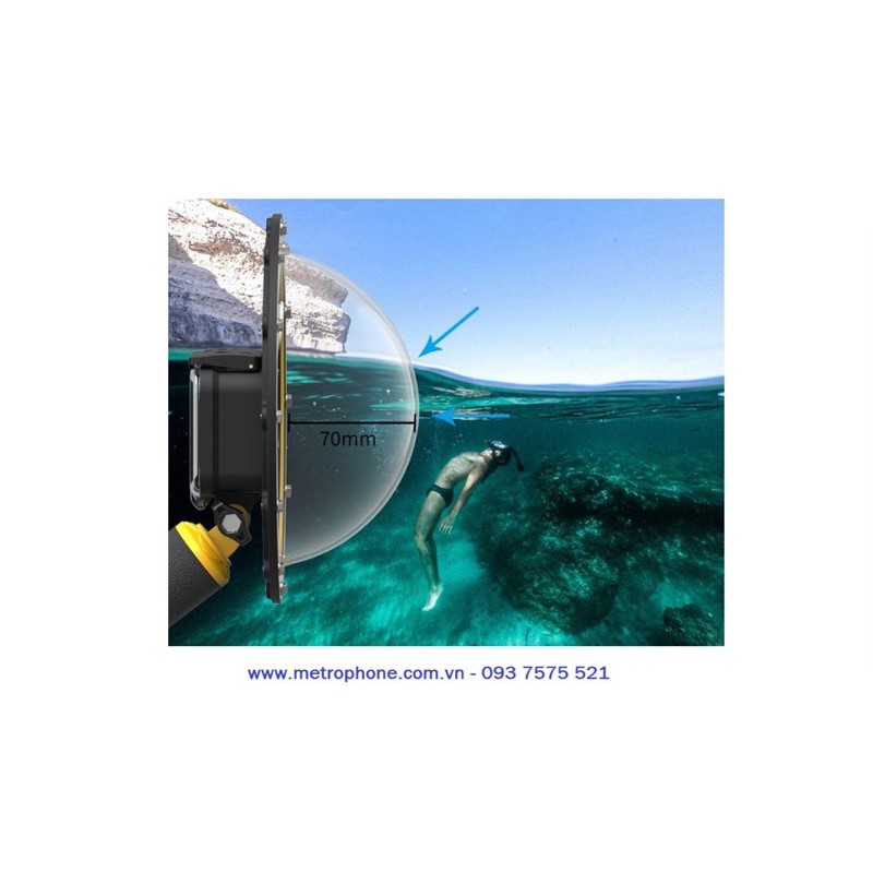 [Mã SKAMSALE03 giảm 10% đơn 200k] Hộp chụp hình Dome GoPro hero 9 / gopro 10 telesin chụp hình dưới nước