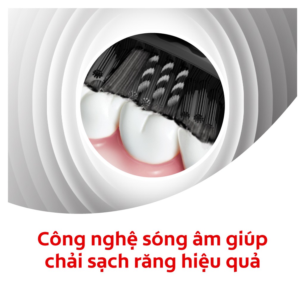 Bàn chải điện Colgate Sonic 360 Charcoal với lông chải phủ than kháng khuẩn