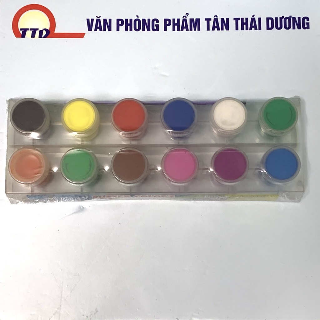 Màu Vẽ Poster Color - Tặng kèm cọ vẽ