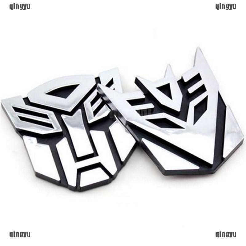 Decal DáN Logo Robot Transformers 3D Cho Xe Hơi