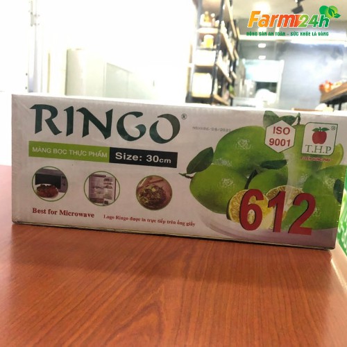 Màng bọc thực phẩm Ringo 612, kích thước 30cm x 500m, chính hãng công ty, co giản tốt, dùng được lò vi sóng