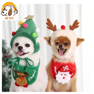 Mũ và yếm noel cho chó mèo dễ thương - thời trang chó mèo