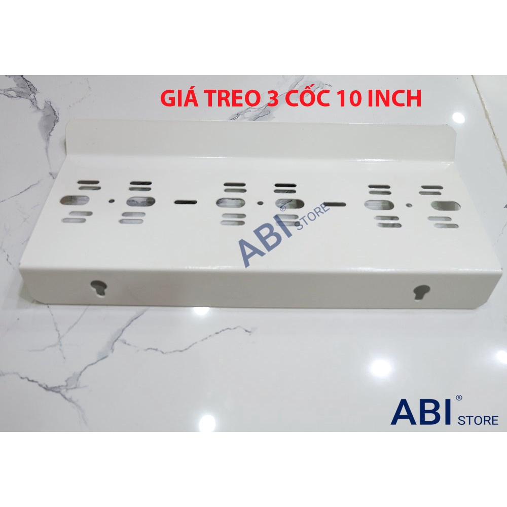 Giá treo 3 cốc lọc nước 10 inch sơn mạ tĩnh điện cao cấp, Pát cốc lọc 3