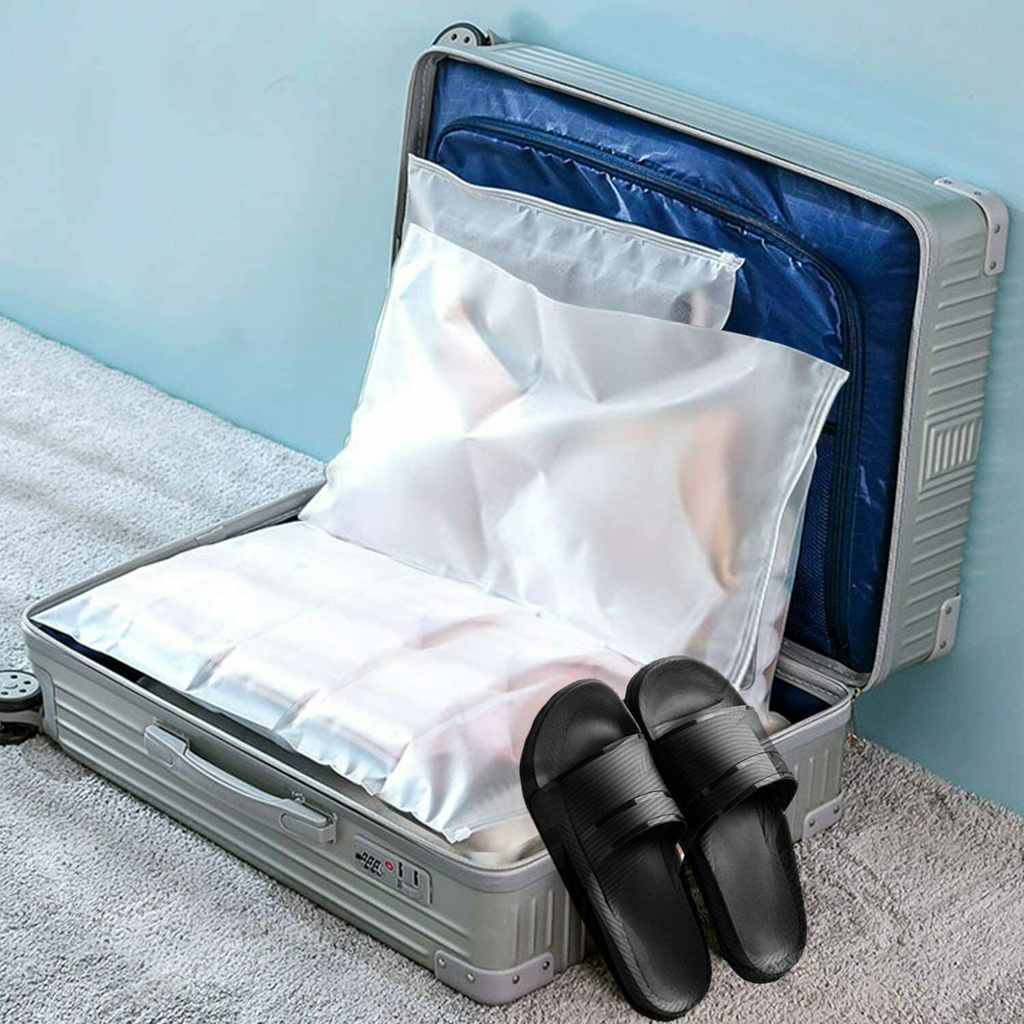 Túi đựng quần áo trong suốt không thấm nước có khóa kéo tiện dụng