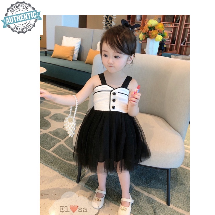 Váy bé gái - Váy ren tiểu thư siêu xinh cho bé 1-7 Tuổi - váy ren 2 dây - AUTHENTIC