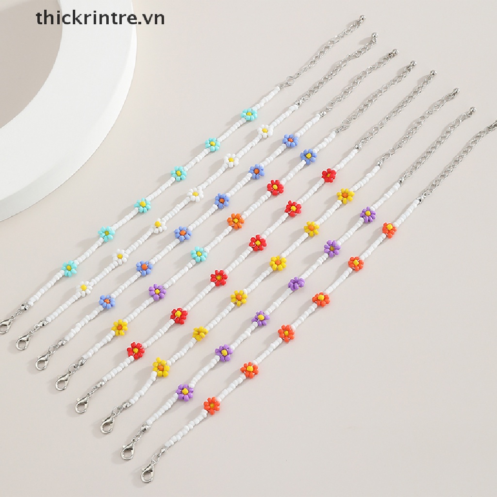 Lắc Chân Xỏ Hạt Handmade Phong Cách Boho Thời Trang Đi Biển Cho Nữ