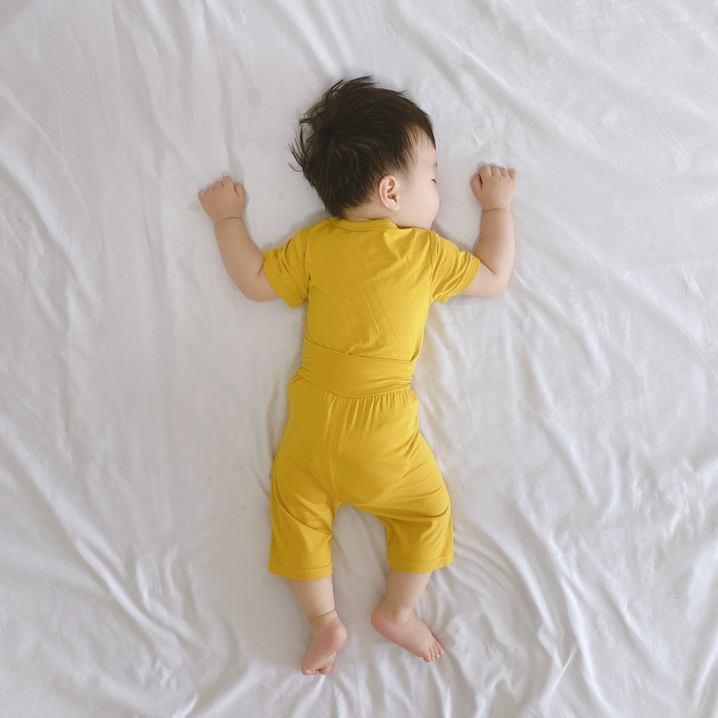 Bộ Đồ Ngủ Áo Tay Ngắn Và Quần Short Vải Cotton Trơn Thời Trang Mùa Hè Mới Dành Cho Bé Sơ Sinh 2021