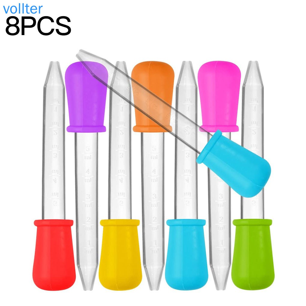 Bộ 8 Ống Nhỏ Giọt Bằng Silicon Cho Bé Tập Đi