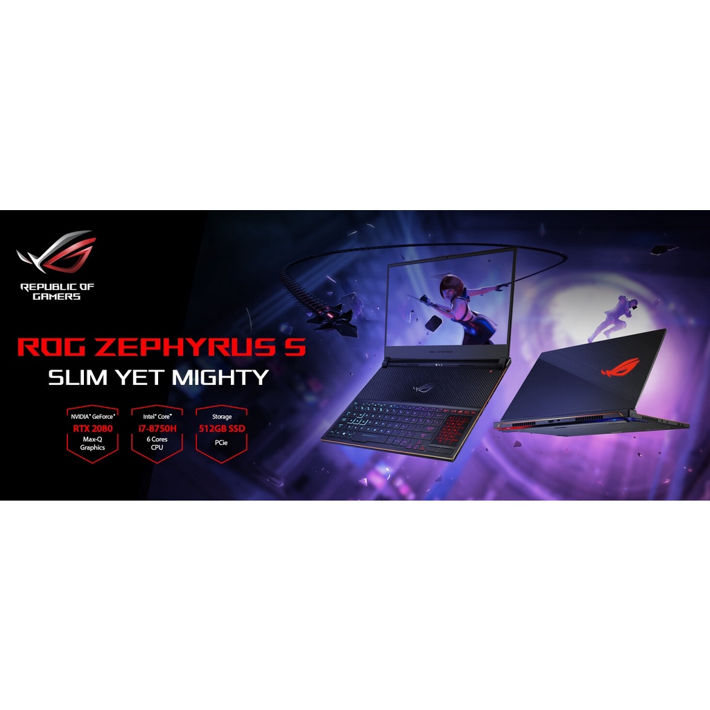 Laptop Asus Zephyrus S GX531GX Core i7-8750H, RAM 16GB, SSD 512GB, GeForce RTX 2080 Max Q