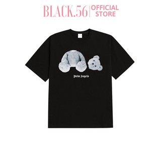 Áo thun nữ PALM ANGELS BEAR Phiên Bản Màu Tối ,áo thun tay lỡ cá tính lạ chất hè oversize-BLACK56