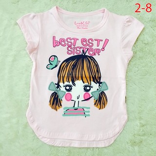 Áo thun bé gái thắt nơ 3-4 tuổi