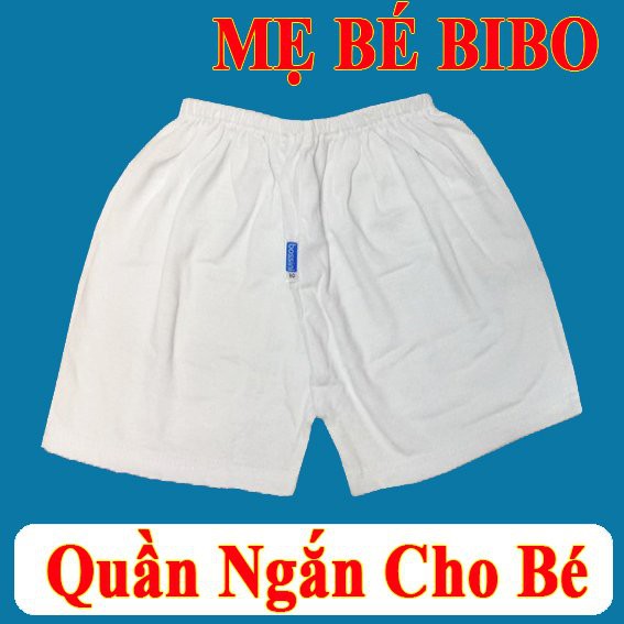 (Chất đẹp)Quần Đùi Ngắn Trắng Sơ Sinh Chất Vải Cotton Cho Bé Mặc Nhà Hiệu BOSSINI (3-75KG)