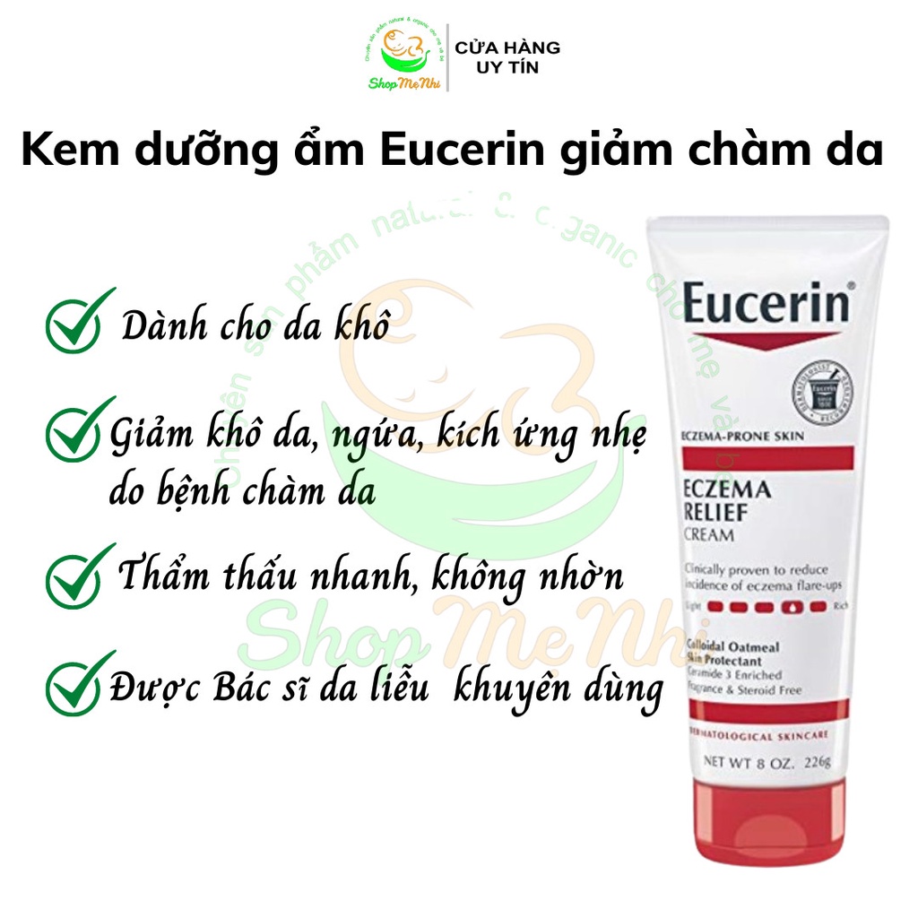 Kem giảm chàm Eucerin Eczema Relief cho bé từ 3 tháng và người lớn 226g.