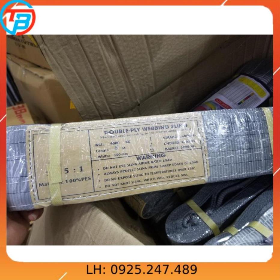 Dây Bẹ Vải Cẩu Hàng 4 Tấn 4 mét bản rộng 100mm.kimkhinhatphat