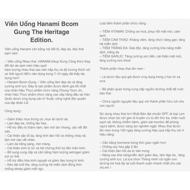 Viên uống đẹp da Hanami Bcom | BigBuy360 - bigbuy360.vn