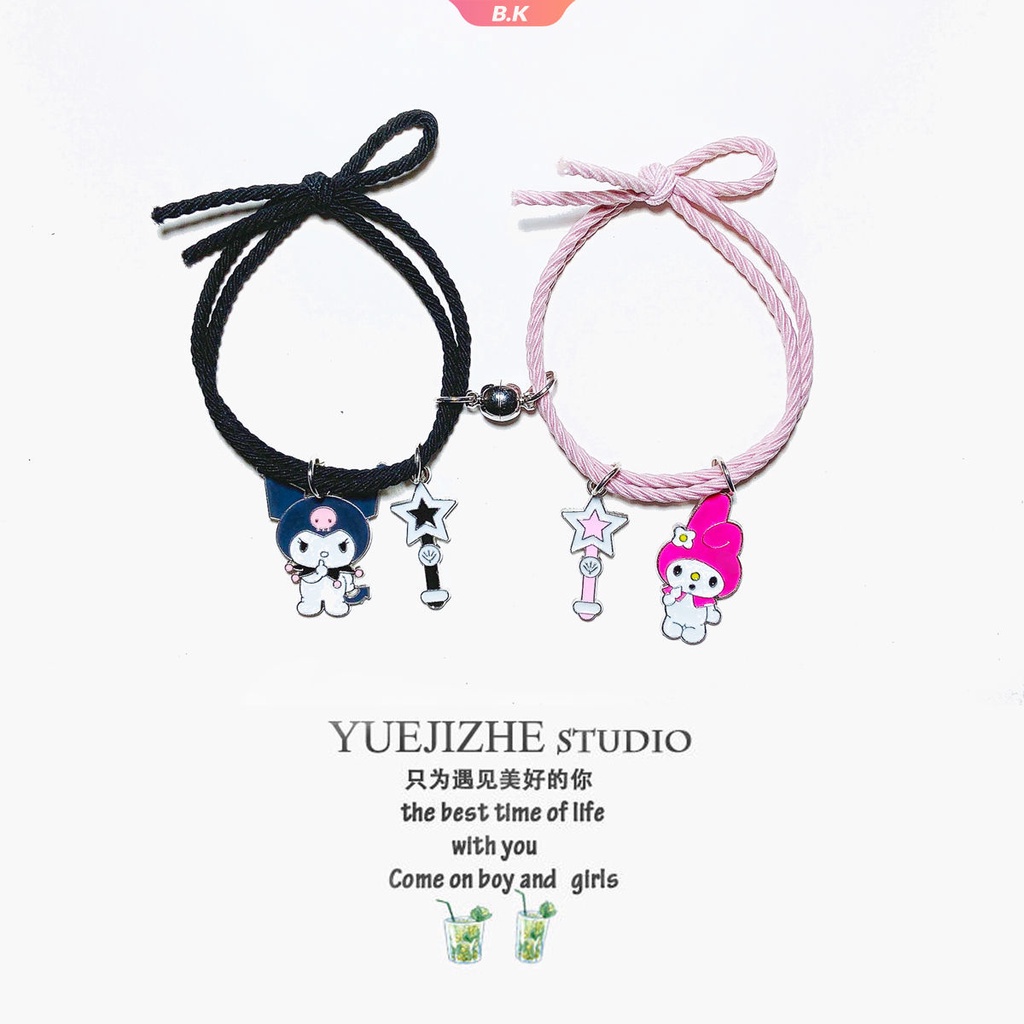 Vòng Tay Cao Su Đính Đá Nhân Tạo Họa Tiết Hoạt Hình Kuromi Dành Cho Nữ | BigBuy360 - bigbuy360.vn