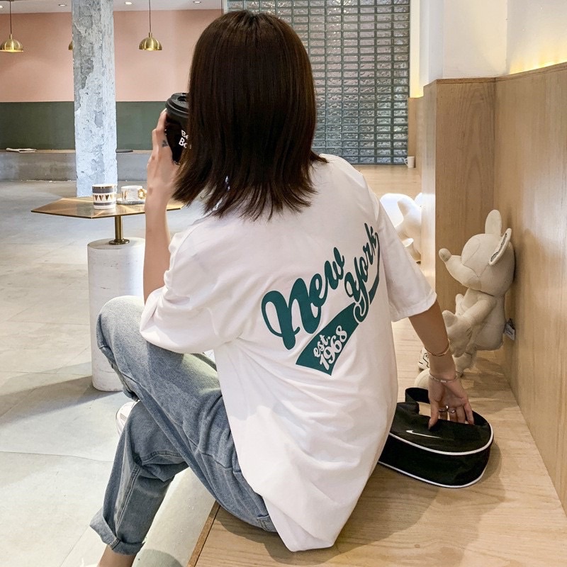 Áo thun phông nam nữ PINK tay lỡ form rộng EST 1968 Unisex