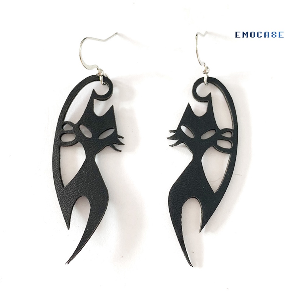 1 Đôi Khuyên Tai Hình Mèo Đen Đáng Sợ