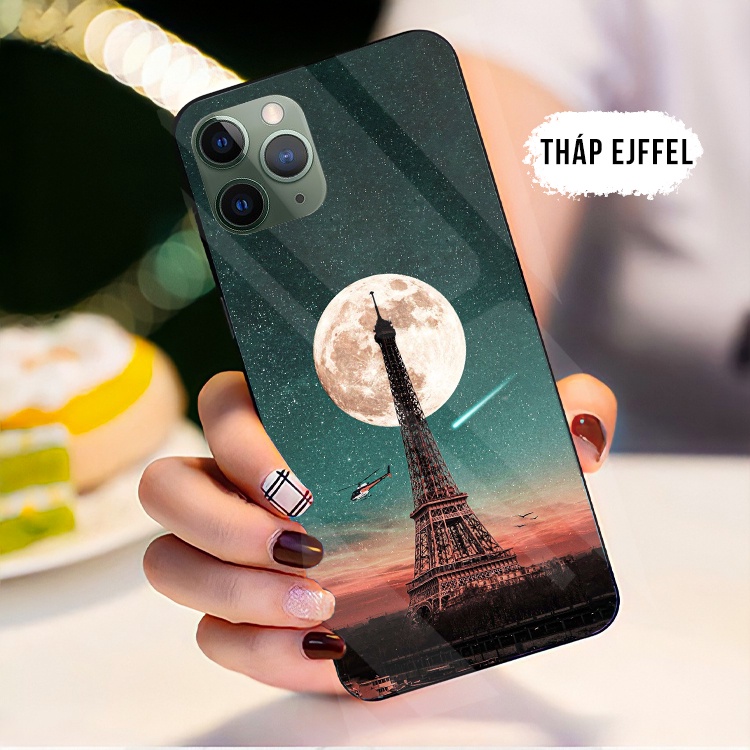 Ốp Lưng iphone 11/ 11 Pro/ 11Pro max Mặt kính cường lực cao cấp, sáng bóng, chất lượng
