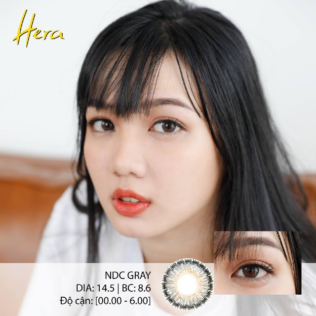 Kính Giãn Tròng Hera NDC Gray - Lens cận lens xám tự nhiên